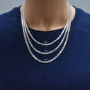 Cadena de eslabones de 3,9 mm, 100 con corte de diamante y ojo de pájaro - CH678