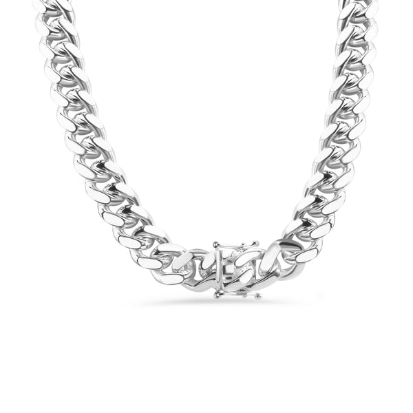 925 Sterling Silver Miami Cuban Bracelet 14.5mm - CH685