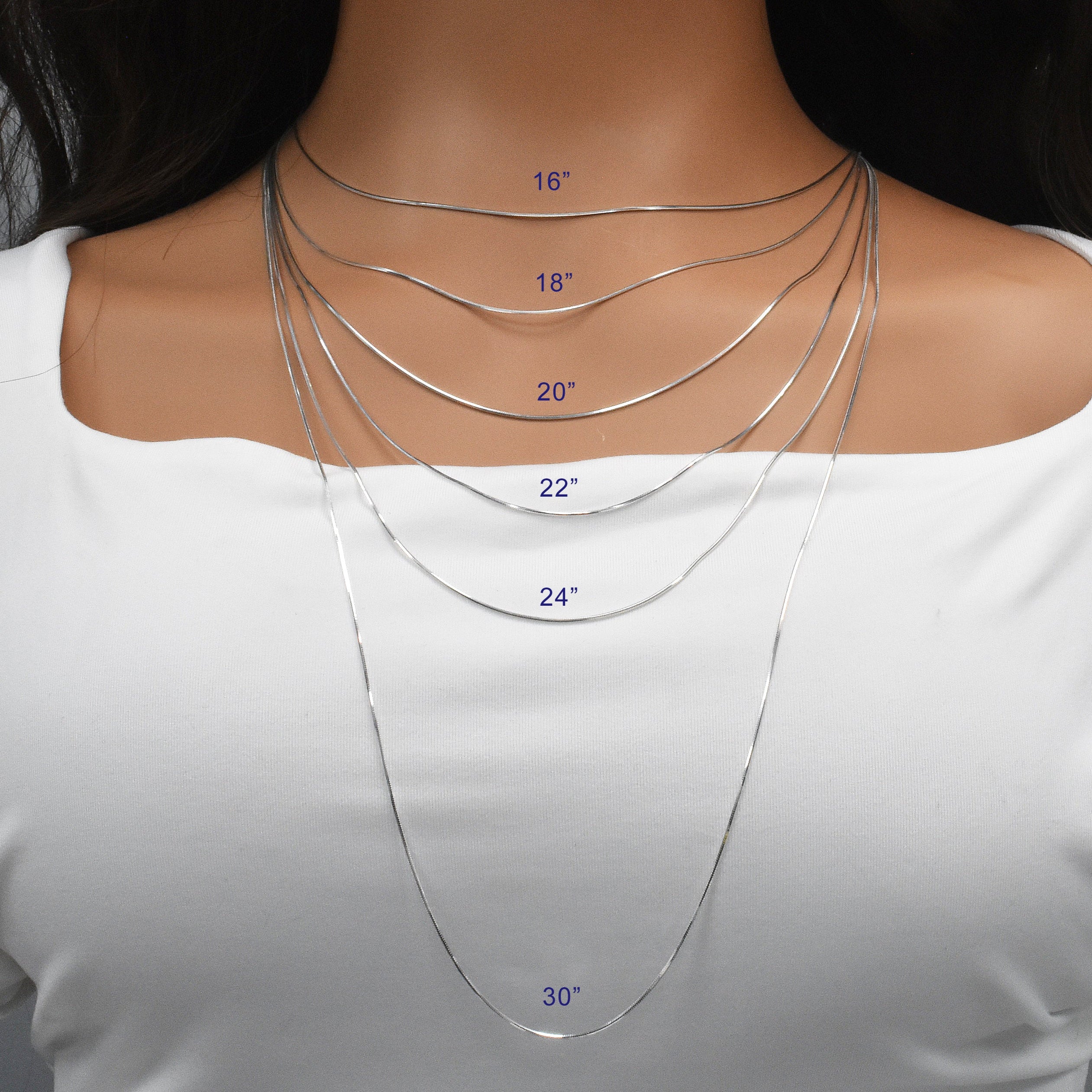 925 Sterling Silver Eight Sided Snake Chain or Bracelet | Silver
