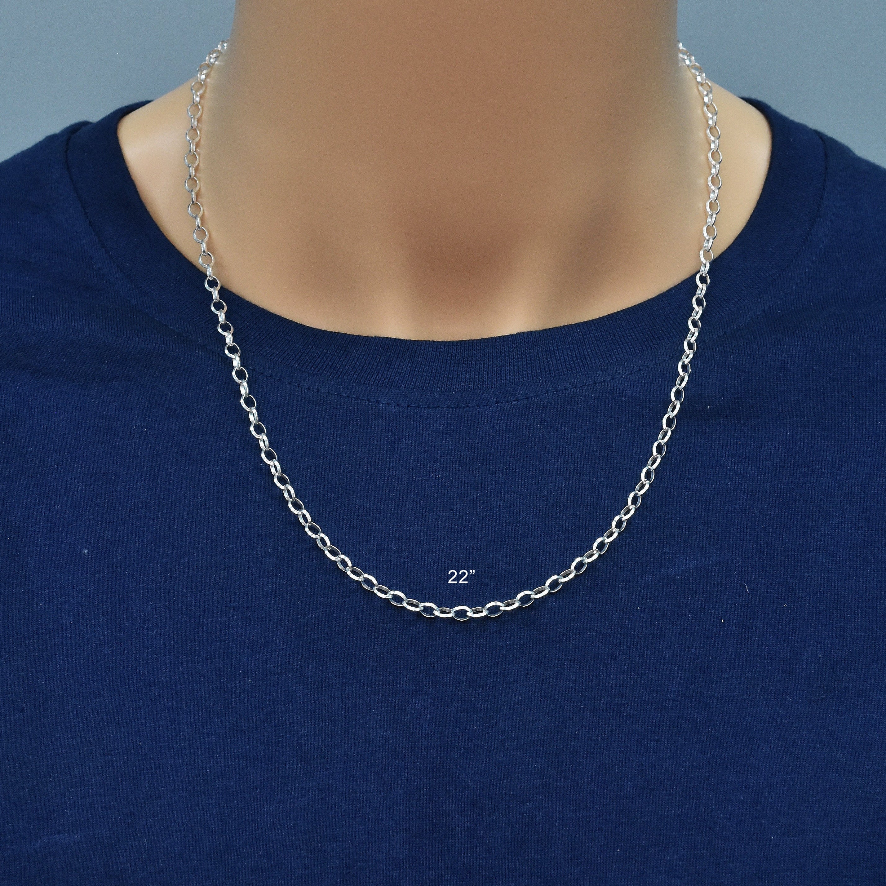 Round Diamond Cut Oval Rolo 4mm - CH741