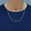 Rolo redondo ovalado con talla de diamante de 4 mm - CH741