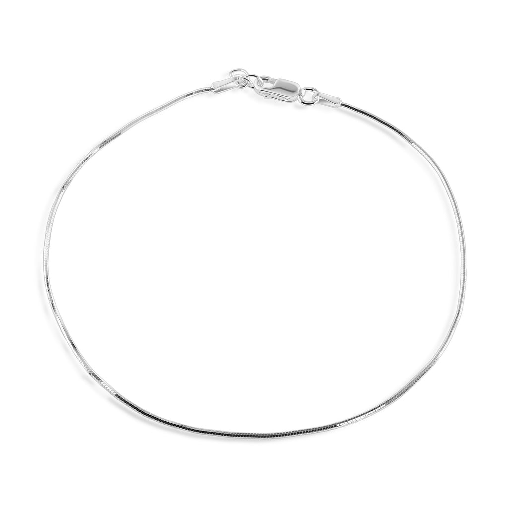 1mm 8-Sided Snake Chain Necklace/Bracelet/Anklet - 14k Rose Gold Vermeil Over .925 Sterling Silver - Made In Italy