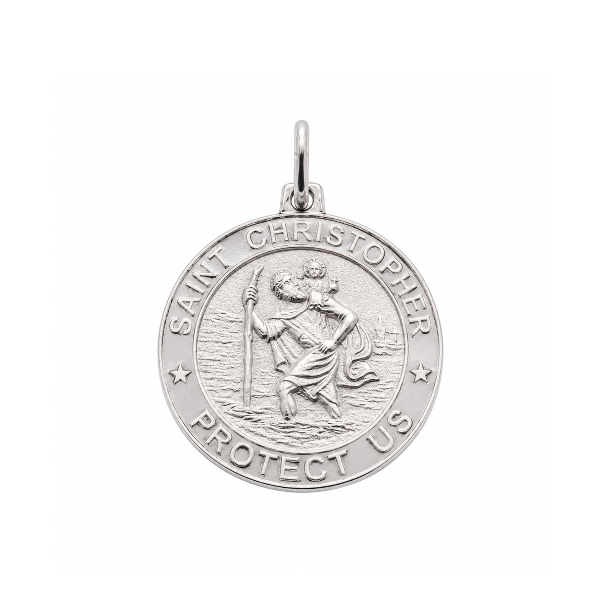 925 Sterling Silver Small Saint Christopher Charm- CHARM00123