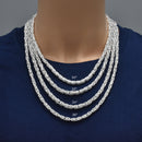 925 Sterling Silver Anti Tarnish Byzantine 4.2mm Chain - CHHW127