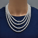 925 Sterling Silver Anti Tarnish Byzantine 4.9mm Chain - CHHW128