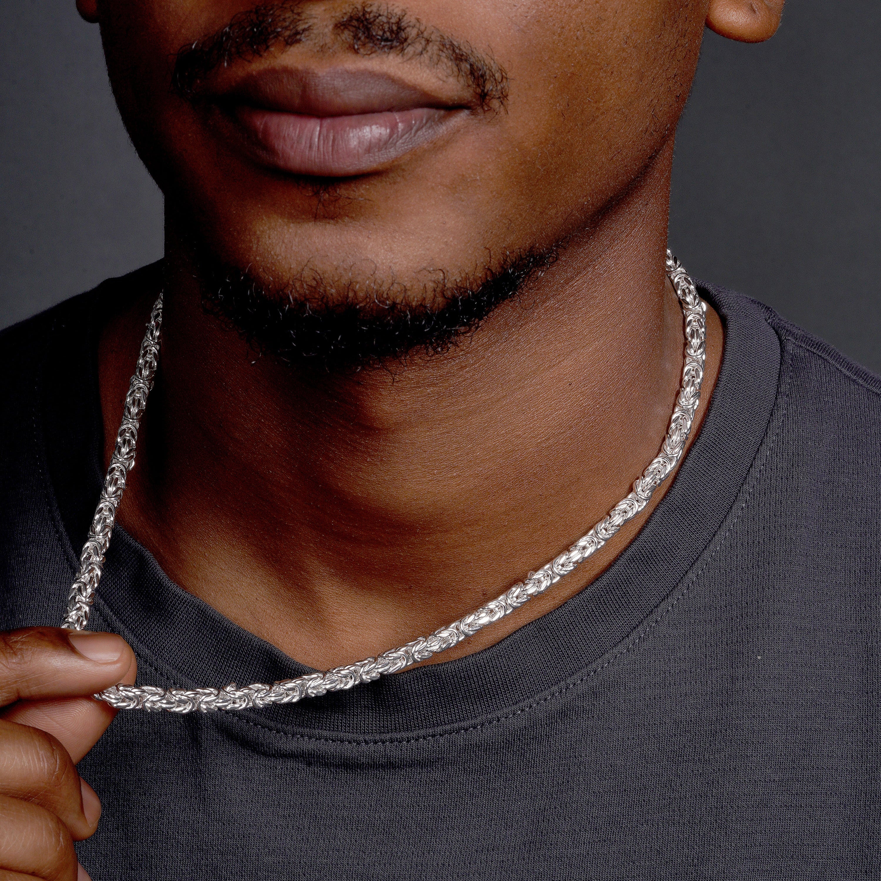 925 Sterling Silver Hollow Byzantine Chain | Silver Palace Inc.