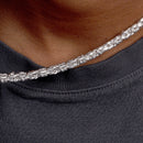 925 Sterling Silver Anti Tarnish Byzantine 4.9mm Chain - CHHW128