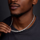 925 Sterling Silver Anti Tarnish Flat Byzantine 8.1mm Chain and Bracelet - CHHW129