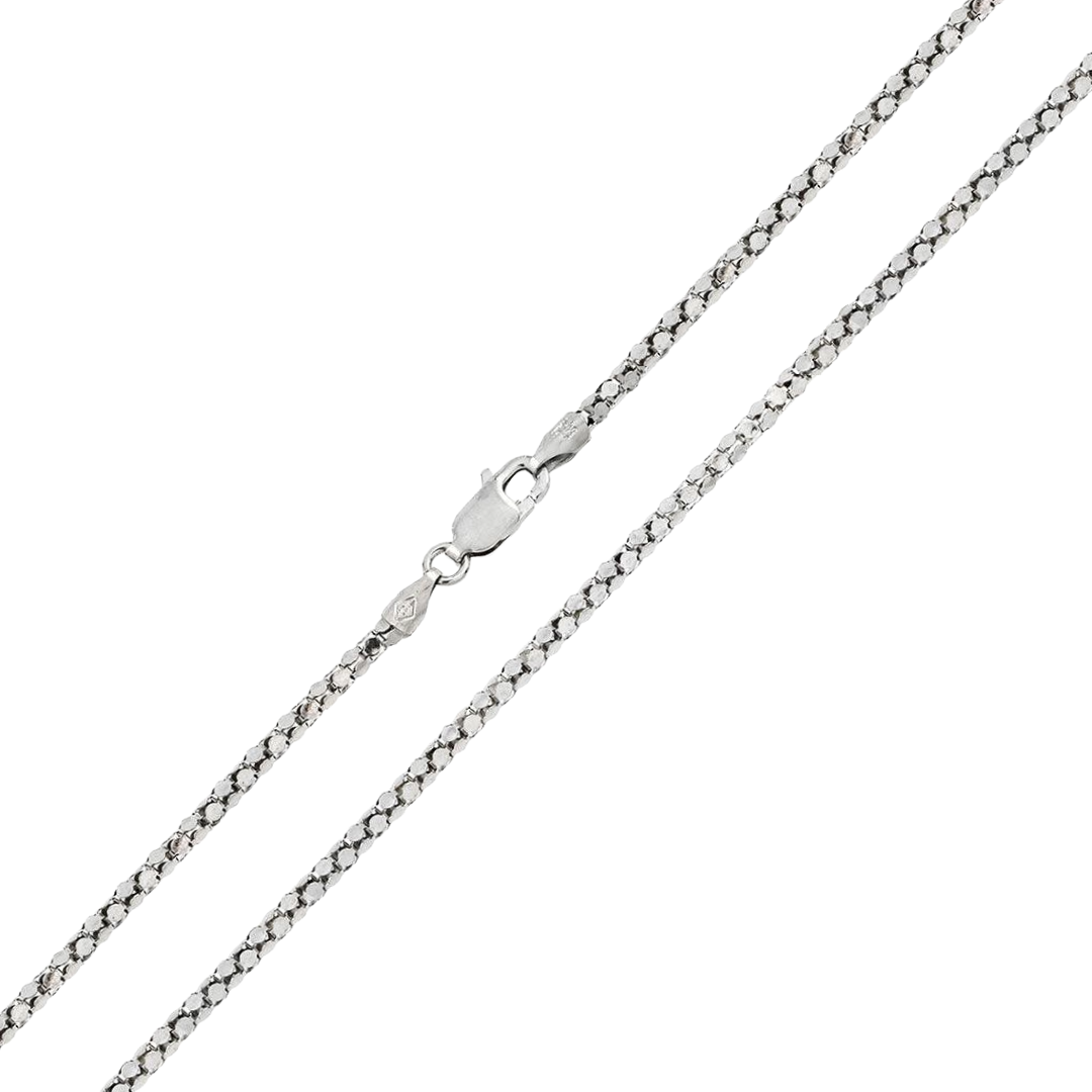 925 Sterling Silver Diamond Cut Flat Coreana Chain