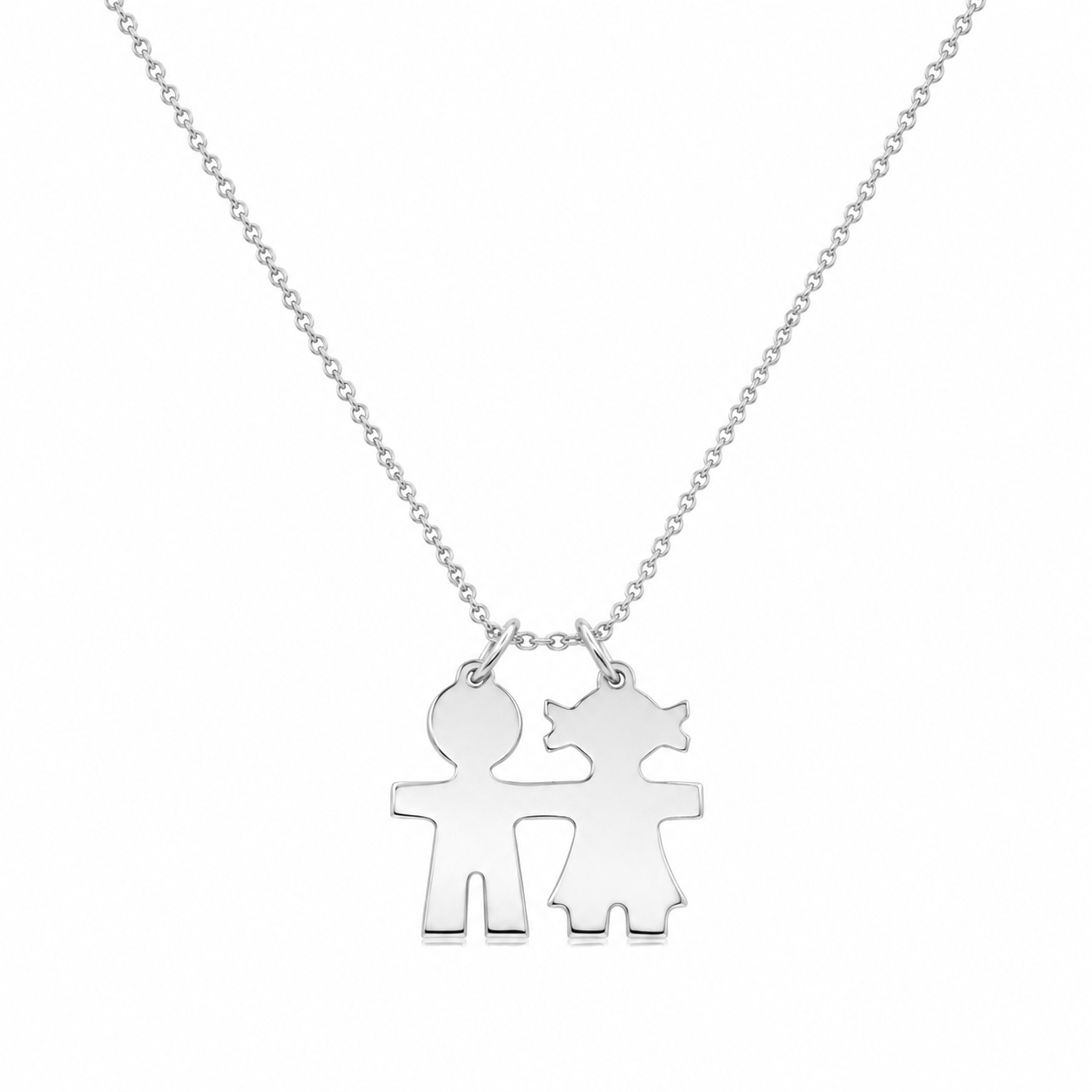 Collar para niña en plata de ley 925 rodiada - DIN00063RH