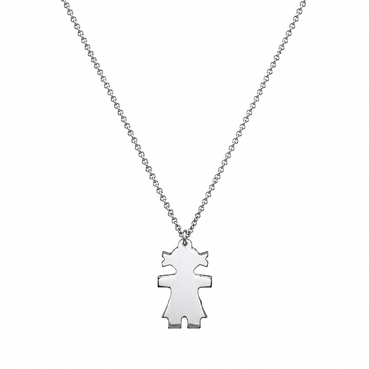 Collar para niña en plata de ley 925 rodiada - DIN00063RH