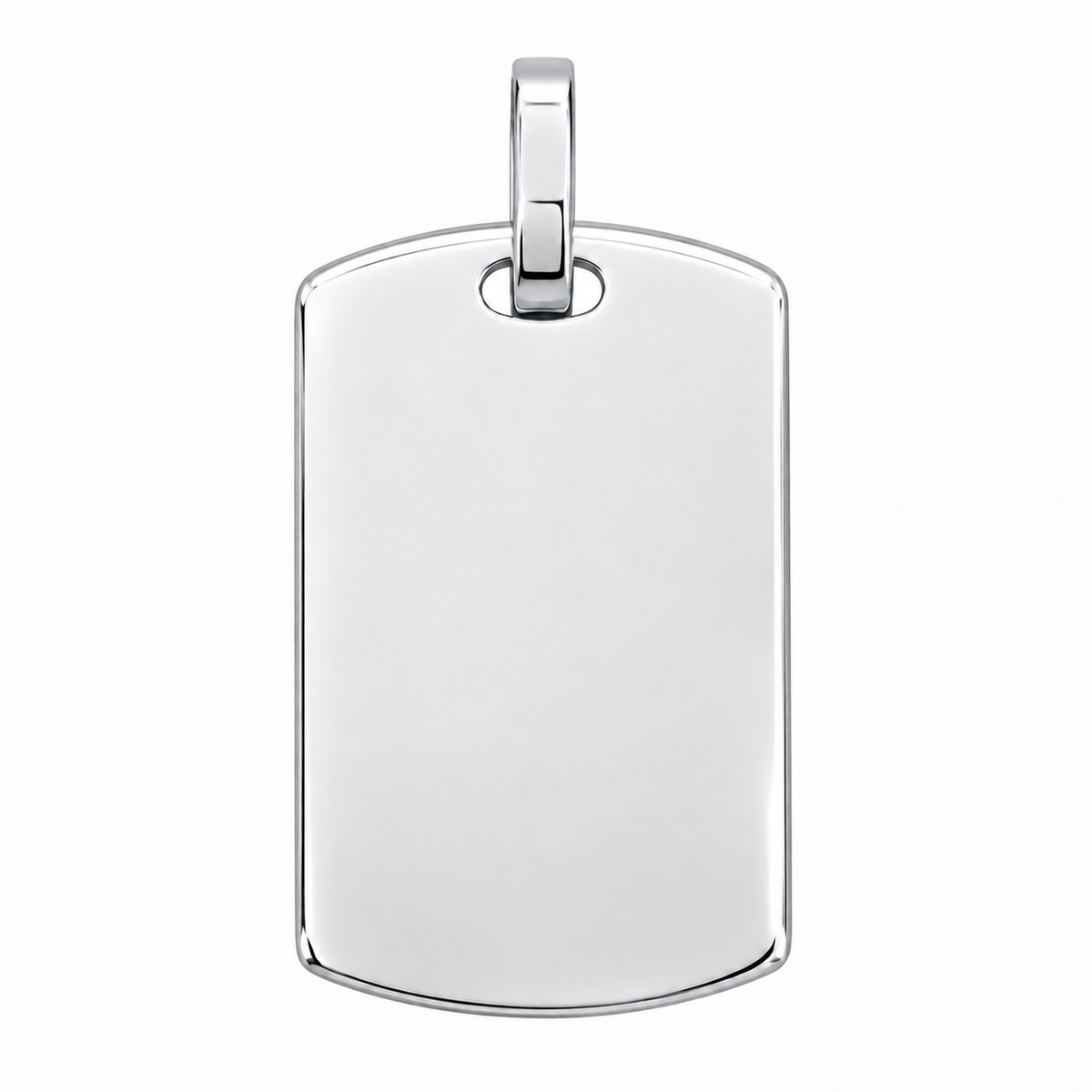 925 Sterling Silver Plain Dogtag 22mm x 14mm - DOGTAG7