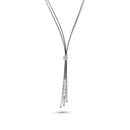 925 Sterling Silver Black Rhodium Plated Multi Beads Accent Cable Chain Necklace - ECN008
