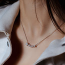 Silver 925 Rhodium Plated Graduated Fresh Water Pearl Necklace - GMN00011RH