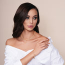 Gold Plated 925 Sterling Silver 5.5mm CZ Encrusted Monaco Chain or Bracelet - GMN00212GP | GMB00129GP