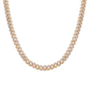 Gold Plated 925 Sterling Silver 5.5mm CZ Encrusted Monaco Chain or Bracelet - GMN00212GP | GMB00129GP