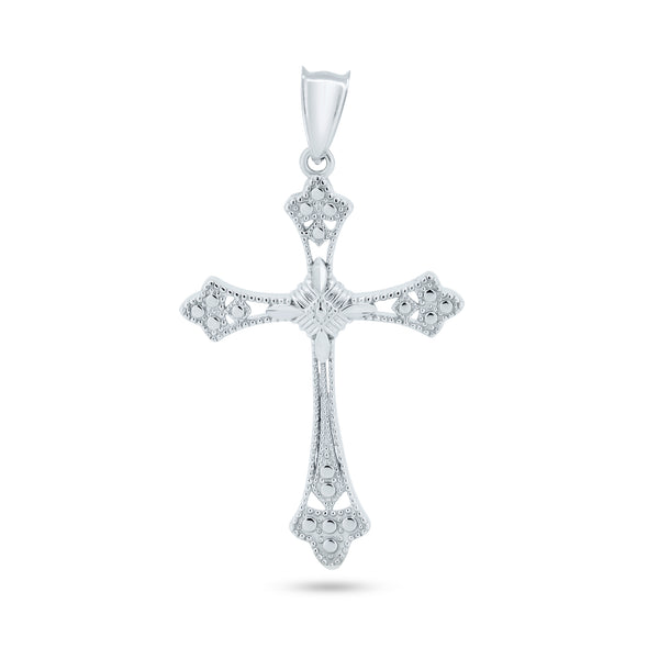 Silver 925 Rhodium Plated Cross Pendant - GMP00109