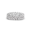 925 Sterling Silver Nickel Free Rhodium Plated Double Eternity Band Baguette CZ Ring - GMR00369