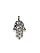Colgante de Hamsa con filigrana oxidada en plata de ley 925 - OXP00012