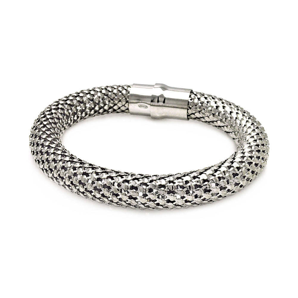 【Silver925×メテオ】MATERIA BR｜シトリン｜ブレスレット Rhodium Plated 925 Sterling Silver Thick Beaded Italian Bracelet