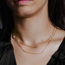 Collar Italiano Cadena Mística Chapada en Oro Plata 925 - ITN00051GP