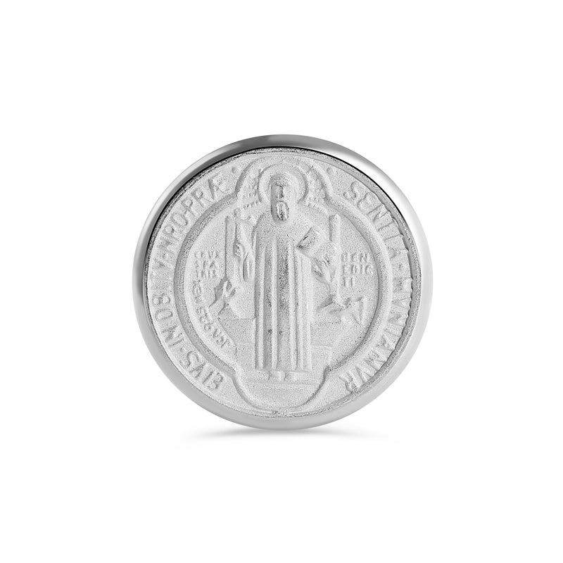 High Polished 925 Sterling Silver Saint Benedict Medal Prayer 13 Wedding Coins - JCA083-1