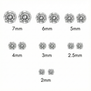 Pendiente redondo de plata de ley 925 rodiada con piedra de moissanita y cierre a presión - MGME00008