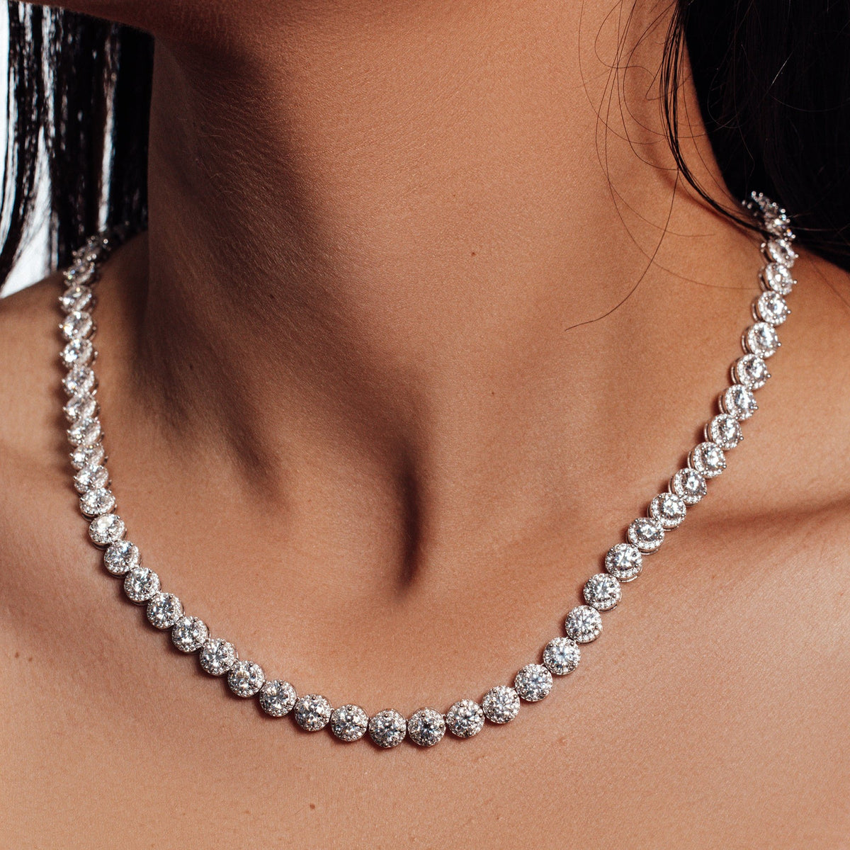 ★TATIANA★ Silver 925 Moissanite 05 Carat Necklace DN0001 1 CT Real Moissanite Pendant Necklace For Women 925 Sterling