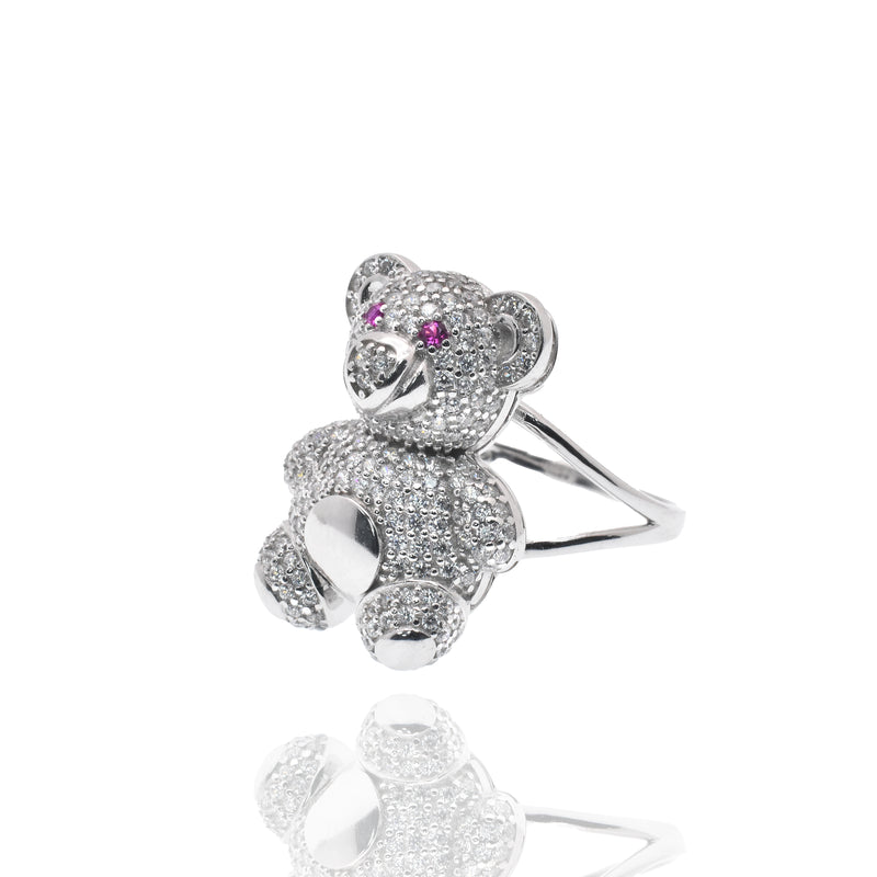 Colgante de trébol de cuatro hojas de moissanita de plata de ley 925 rodiada (12,4 mm x 12,4 mm) - MGMN00025