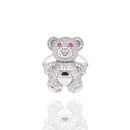 Colgante de trébol de cuatro hojas de moissanita de plata de ley 925 rodiada (12,4 mm x 12,4 mm) - MGMN00025