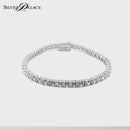 Rhodium Plated 925 Sterling Silver CZ Tennis Bracelet - STB00565
