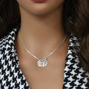 Collar de cuentas pequeñas colgantes con múltiples almendras en plata de ley 925 de alto brillo - SPN00009-SM