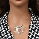 Collar de almendras grandes de plata de ley 925 de alto brillo - SPN00015