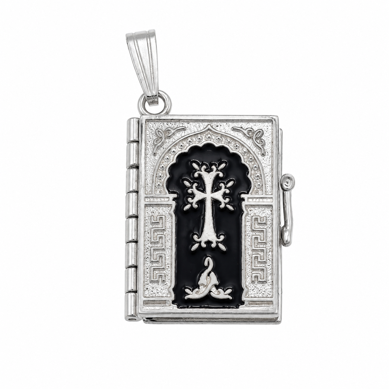 High Polish 925 Silver Medium Armenian Bible Pendant - SPP00085