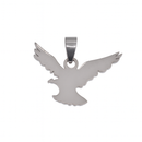 Rhodium Plated Stainless Steel Flying Eagle Pendant - SSP00512