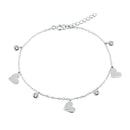 Pulsera Plata 925 CZ Corazones Pequeños - STB00517