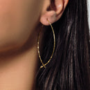 Pendientes de plata de ley 925 bañados en oro con cierre de presión - STE01103GP