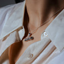 Silver 925 Rhodium Plated Graduation Pendant Necklace - STP00288