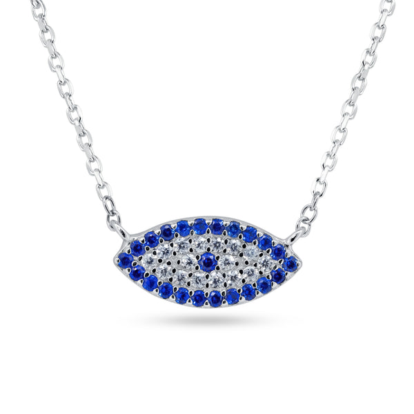 enjoylifecreative Evil Eye - Collana con ciondolo a forma di occhio nazar in argento Sterling 925, 100 lingue, con ciondolo a forma di occhio, Argento sterling enjoylifecreative Evil Eye - Collana con ciondolo a forma di occhio nazar in argento Sterling 925, 100 lingue, con ciondolo a forma di occhio, Argento sterling