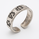Oxidized 925 Sterling Silver Footprint Toe Ring - TR313