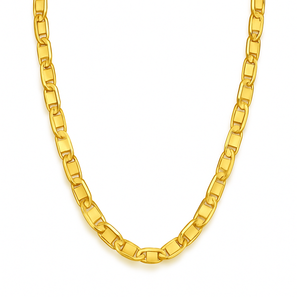 Gold Plated 925 Sterling Silver 6 Sided Diamond Cut Valentino 060 2.7mm Chain or Bracelet - CH301 GP