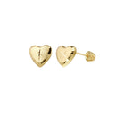 14 Karat Yellow Gold DC Heart Screw Back Earrings | Silver Palace Inc.