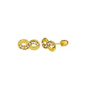 14 Karat Yellow Gold Infinity CZ Screw Back Stud Earrings | Silver Palace Inc.