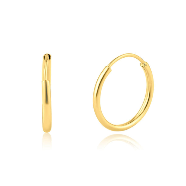 14 Karat Yellow Gold Huggie Hoop Earring | Silver Palace Inc.