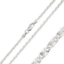 Silver 925 Rhodium Plated DC Oval Flat Confetti 050 Chain 2.4mm - CH124 RH | Silver Palace Inc.