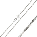 Silver 925 Rhodium Plated Super Flat Curb 035 Chain 1.2mm - CH300 RH | Silver Palace Inc.