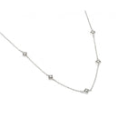 Silver 925 Rhodium Plated CZ Squares Pendant - BGP00958 | Silver Palace Inc.