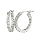 Silver 925 Rhodium Plated 18mm Hoop Earrings - AAE00001-18MM | Silver Palace Inc.