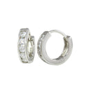 Silver 925 Rhodium Plated 10mm Hoop Earrings - AAE00003-10MM | Silver Palace Inc.