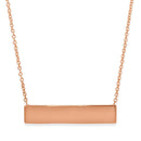 Silver 925 Rose Gold Plated Small ID Tag Pendant - AAP00002RGP | Silver Palace Inc.